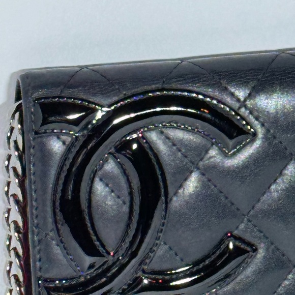 CHANEL CAMBONE BLACK QUILTED LAMBSKIN WALLET/CROSSBODY - Picture 15 of 15